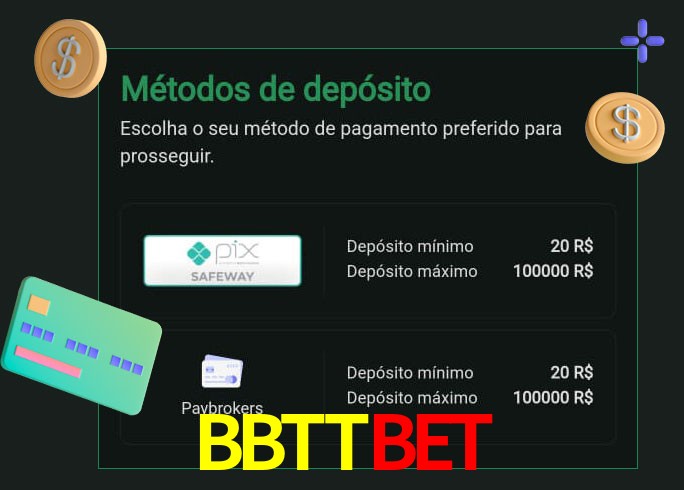 O cassino BBTTBET oferece uma grande variedade de métodos de pagamento